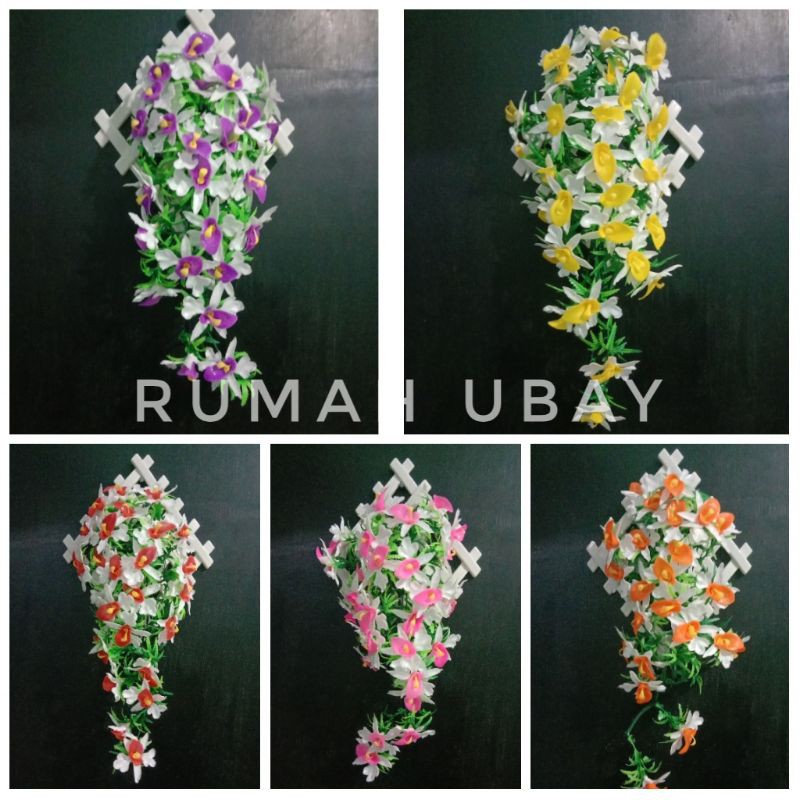 Bunga Anggrek Plastik Dinding PAGAR WAJIK