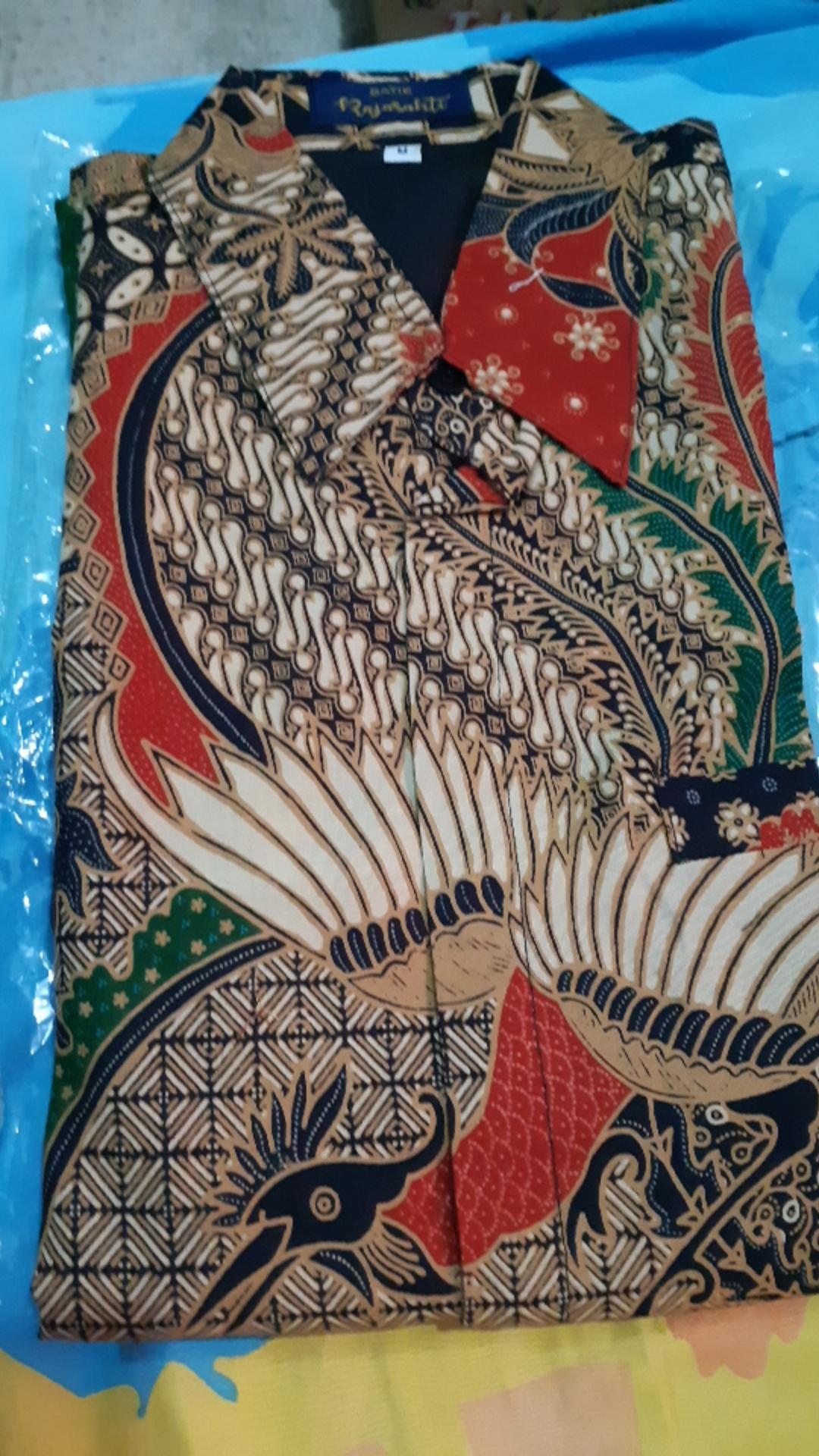 Kemeja Batik Pria Premium Katun Cabut Warna Sragenan Full Furing Ori By Batik Solo Modern