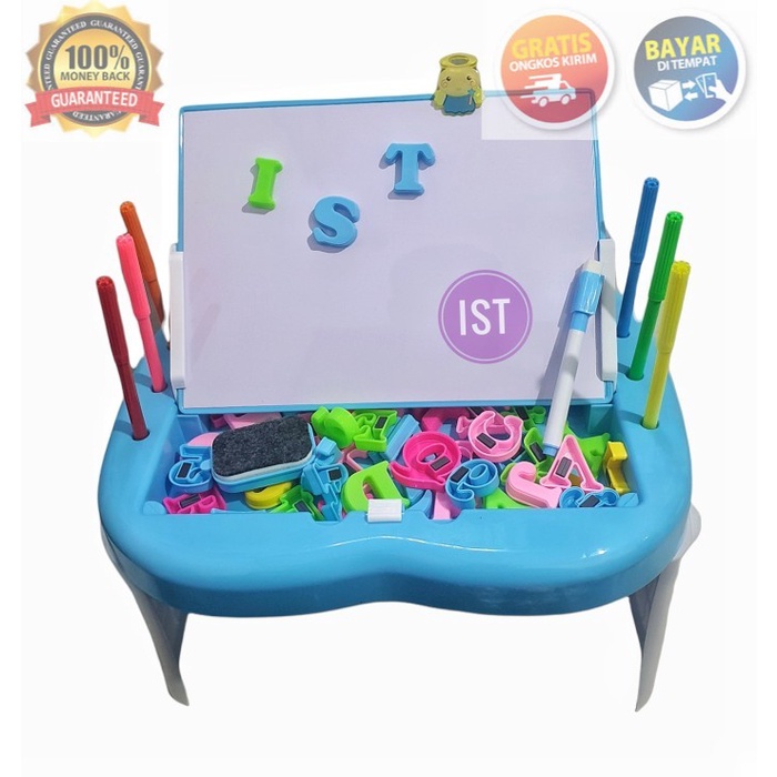 

COD Mainan Papan Tulis Magnetic Drawing Board Meja Belajar Anak FU1131 - Biru Muda KADO BAYI TERBARU