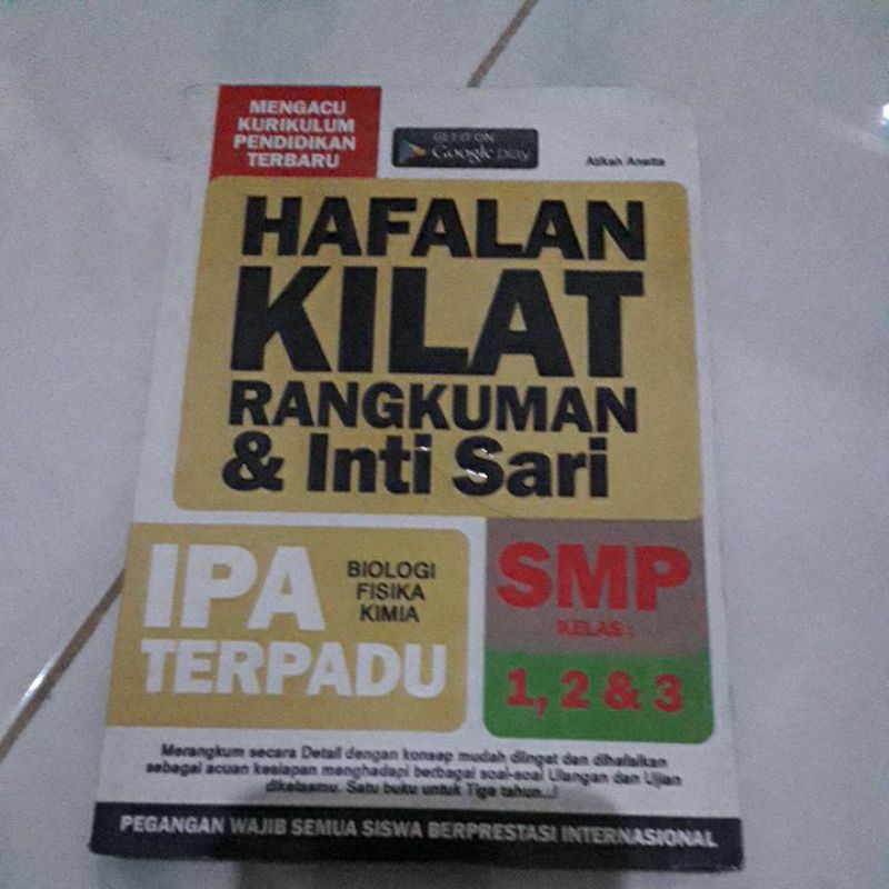 hafalan kilat rangkuman & intisari ipa terpadu untuk smp