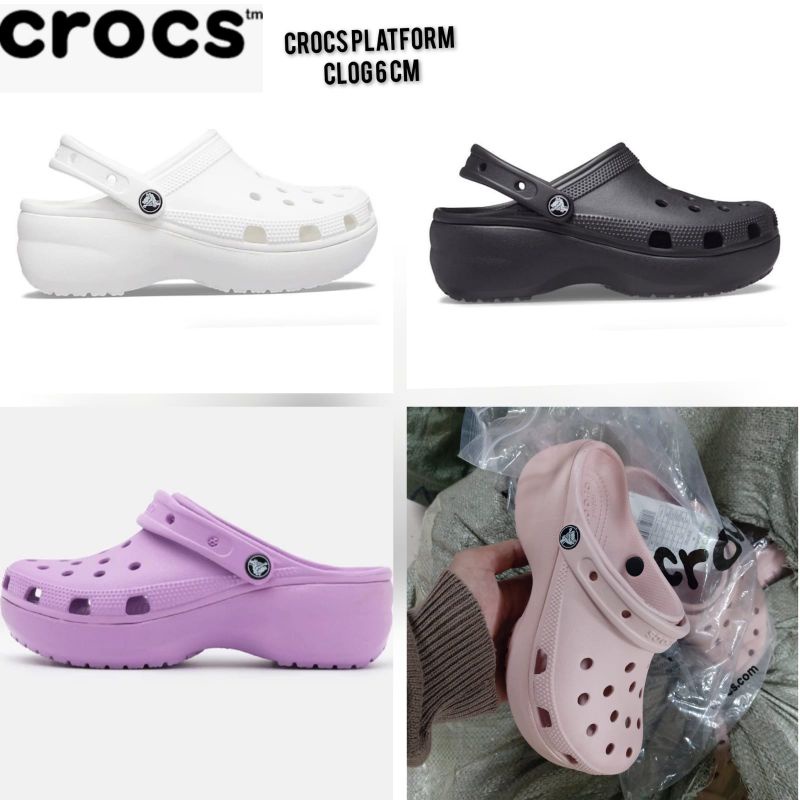 Crocs Classic platform clog / Crocs platform Clog / Sandal wanita crocs