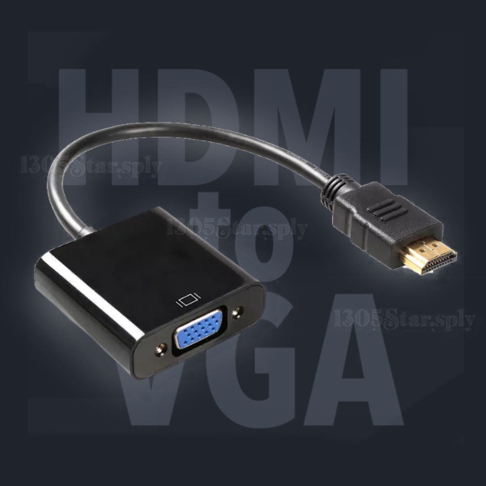 Taffware Kabel Adapter hub konverter penyambung HDMI ke VGA Female