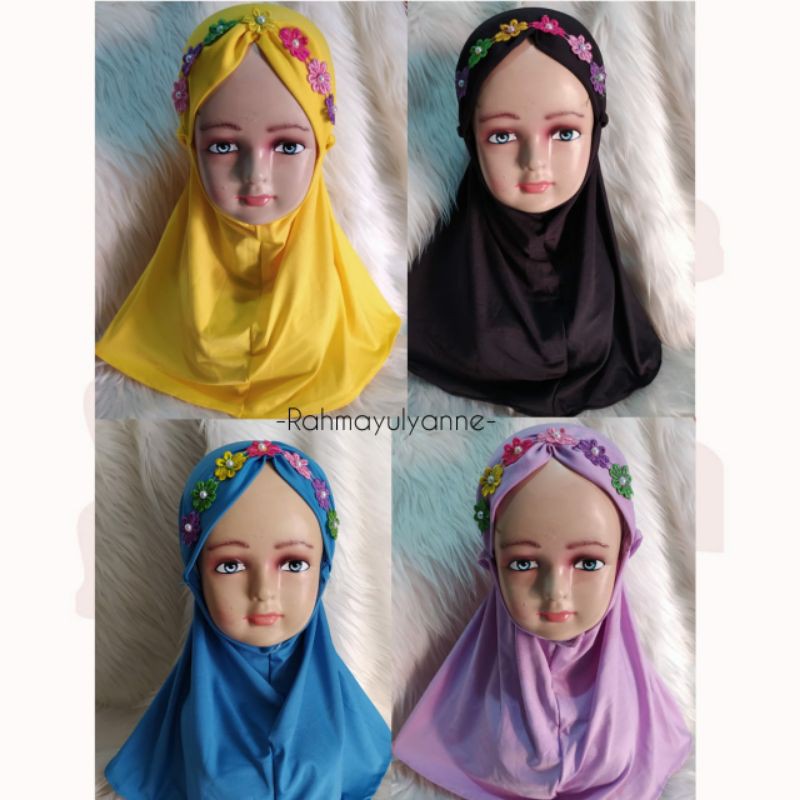 HIJAB ANAK LUCU BAHAN ADEM REAL PICT BISA COD