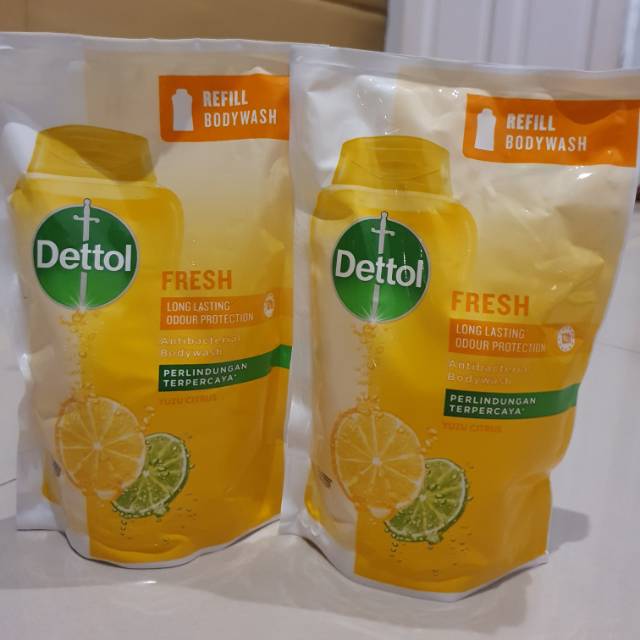 Dettol AntiBakteri AntiBacterial Fresh Yuzu Citrus jeruk nipis body wash sabun mandi 410ml..