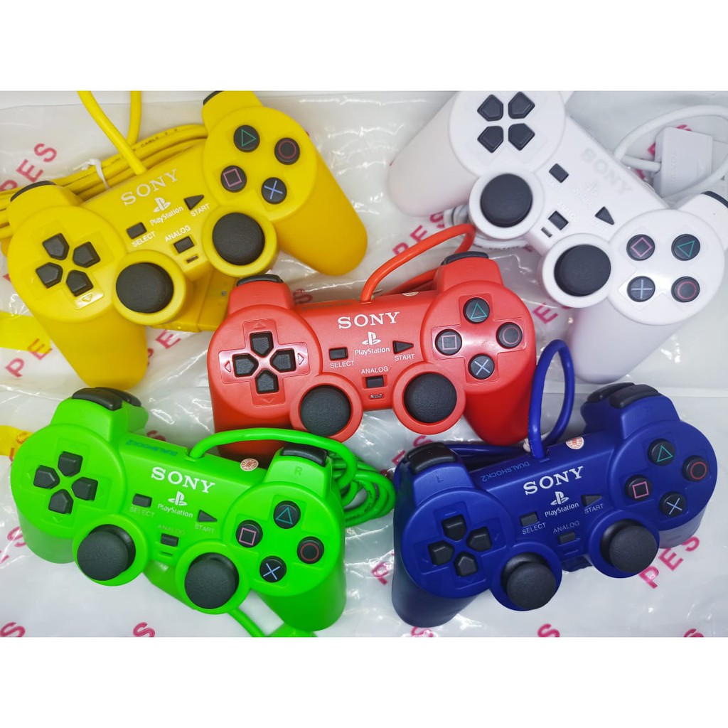 STIK PS2 TW WARNA KABEL SERAT - JOYSTICK PS2 TW WARNA SERAT