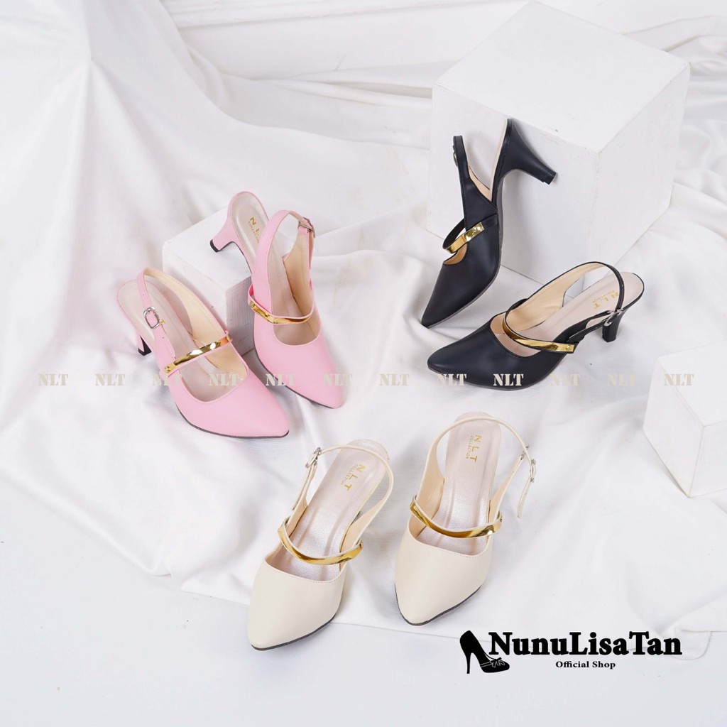 NunuLisaTan - COD Sepatu Heels Hak Pump Wanita VANILA