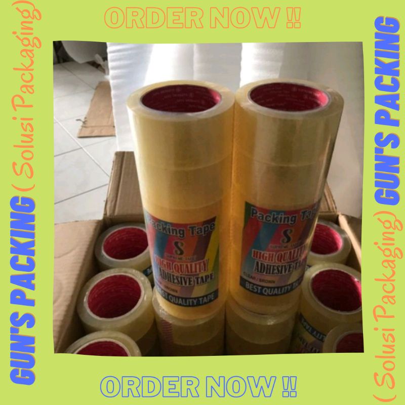 

Lakban 48MM x 90 YARD X 45 MIC [ Supreme Tape ] Quality Best Tape - The Best Price
