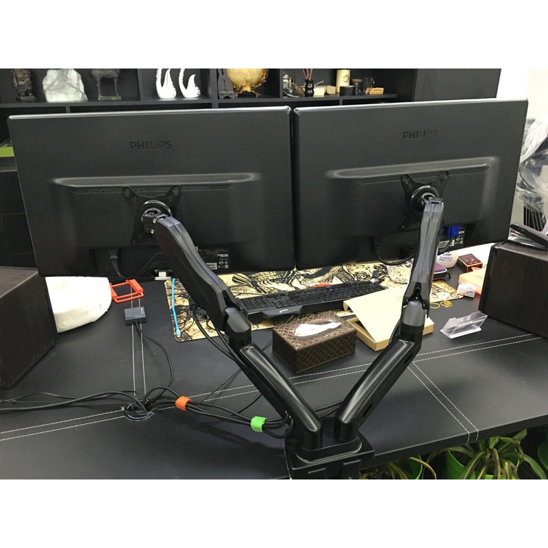 Universal Dual Monitor Arm Bracket Vesa Mount 17-27 Inch