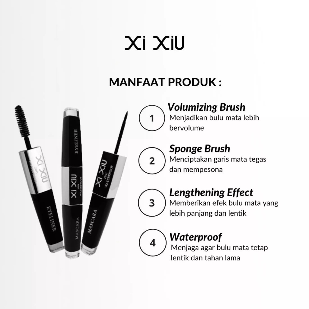 XI XIU 2 in 1 Mascara Eyeliner GIRLSNEED77