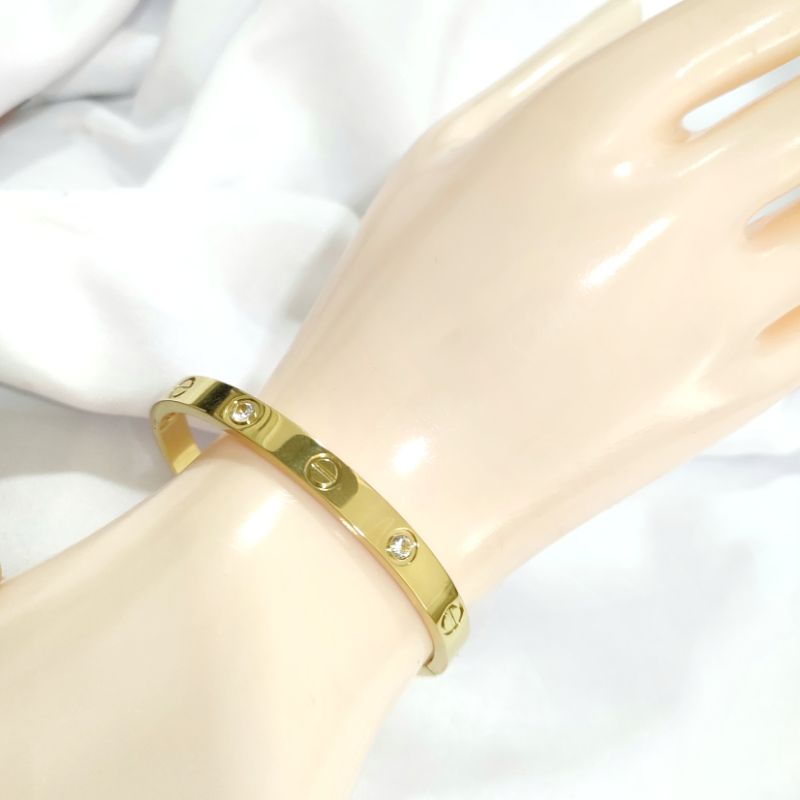 Gelang titanium gold/silver G01077