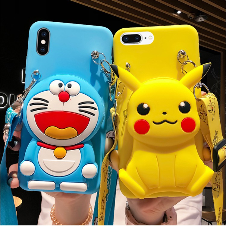 Casing Dompet Lipat Gambar Doraemon untuk vivo z1pro y19