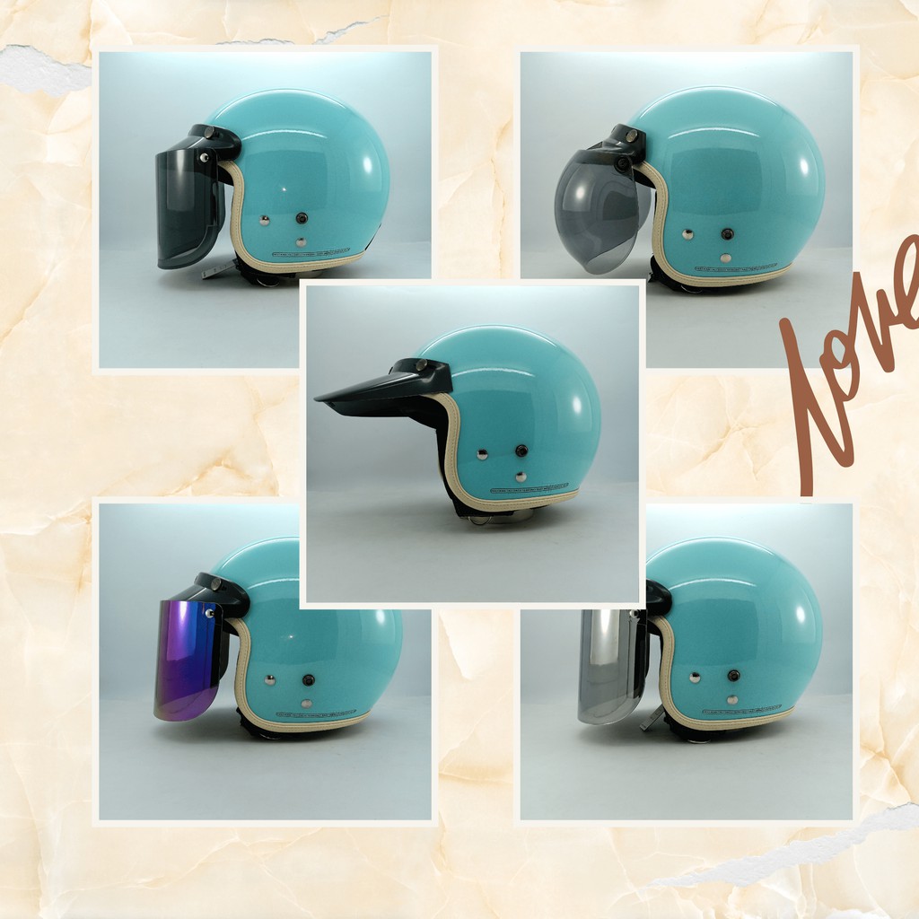 HELM BOGO RETRO SOJI RENO SOFT GREEN || HELM RETRO KLASIK TOSCA || HELM BOGO CLASSIC