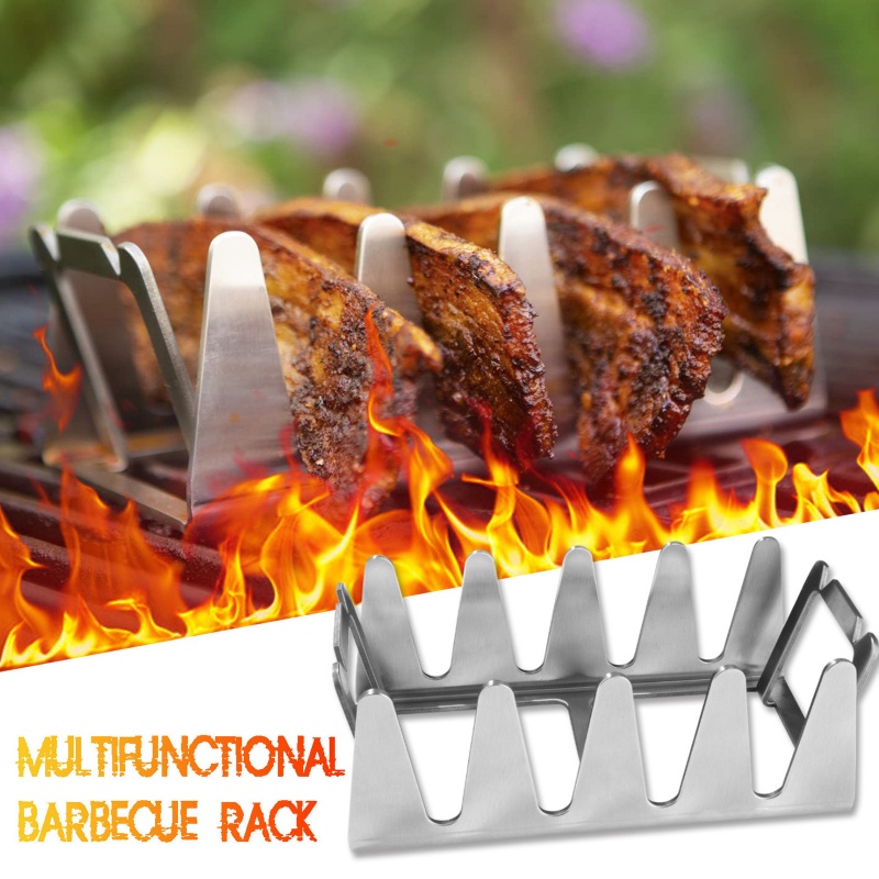 Rak Panggangan BBQ Bahan Stainless Steel Untuk Piknik / Camping