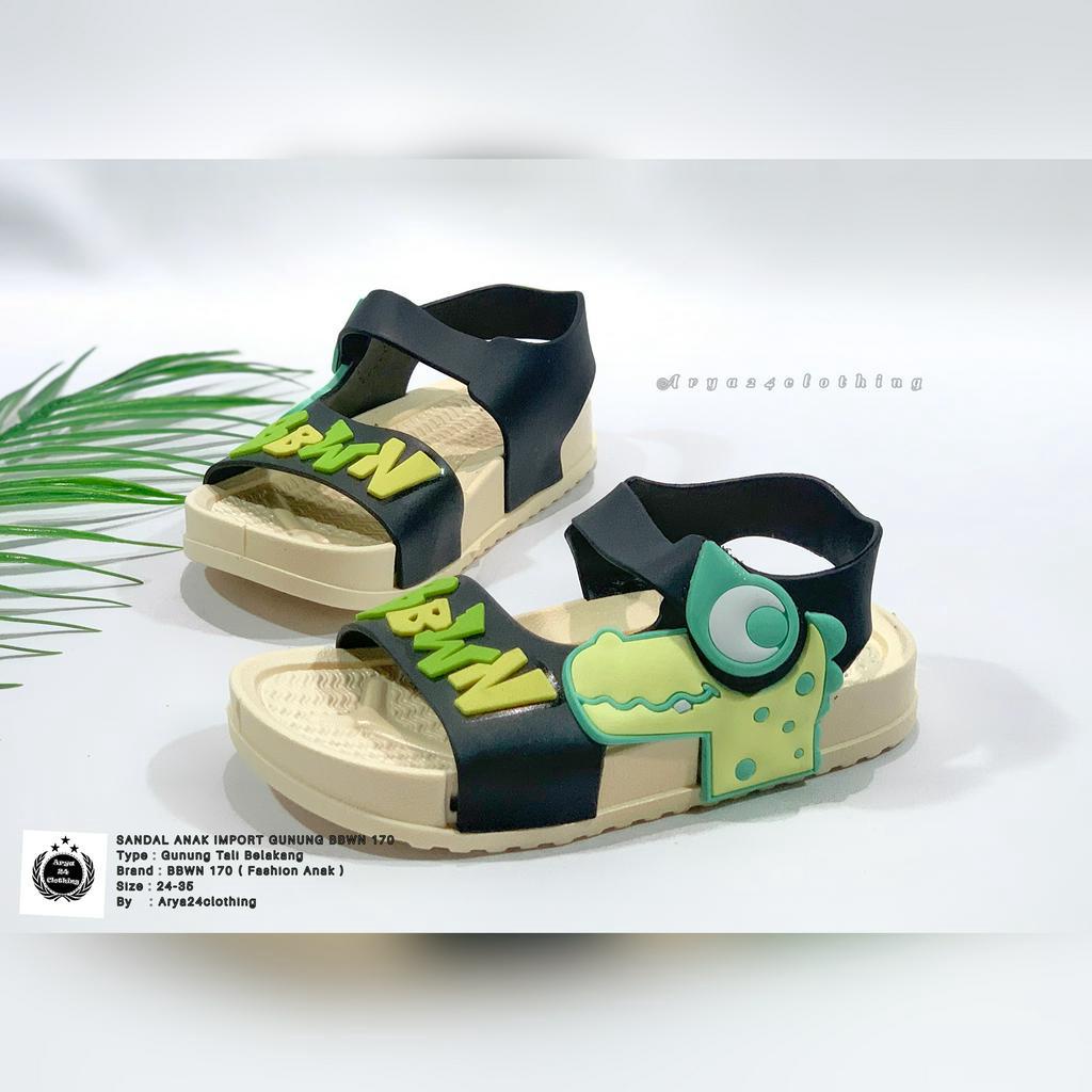 TERBAU Sandal Gunung Import BBWN N33 Bahan Karet Jelly-Sandal Gunung Import Anak Laki-Laki model motif terbaru