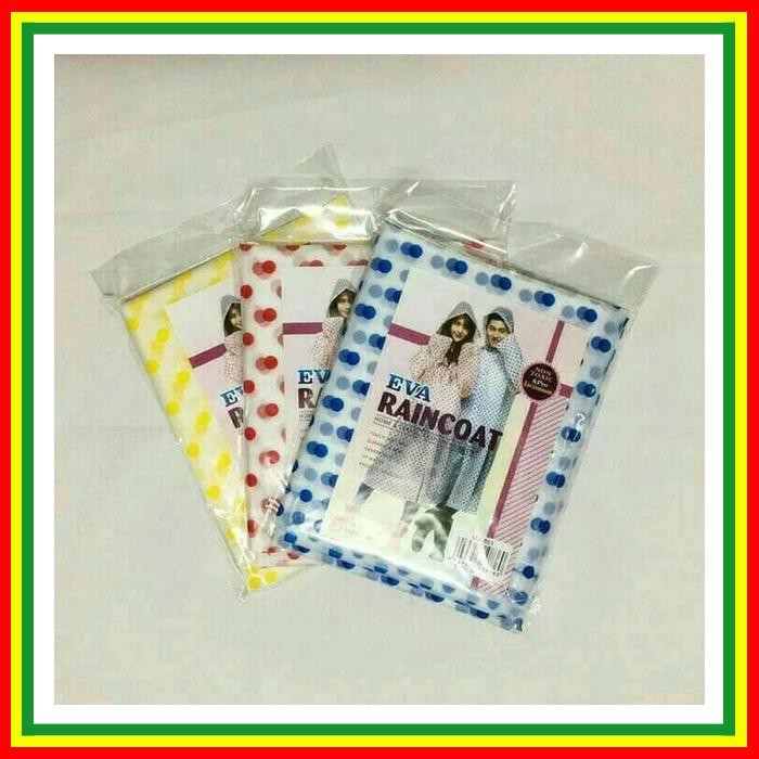 Jas Hujan Plastik Setelan Jas Hujan Wanita ~ Jas Hujan Plastik Polkadot Eva 851 Stylist Fashion