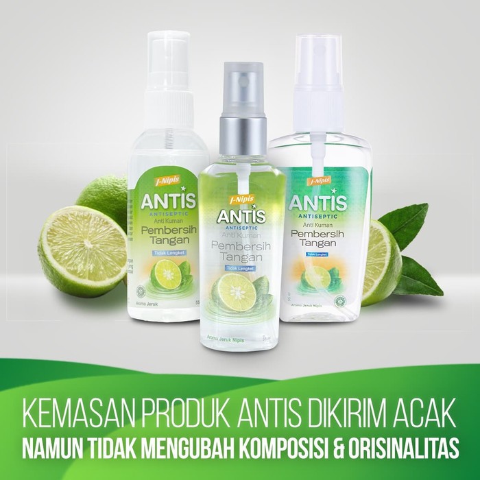 Antis Spray 55Ml Hand sanitizer antiseptic pembersih tangan alkohol