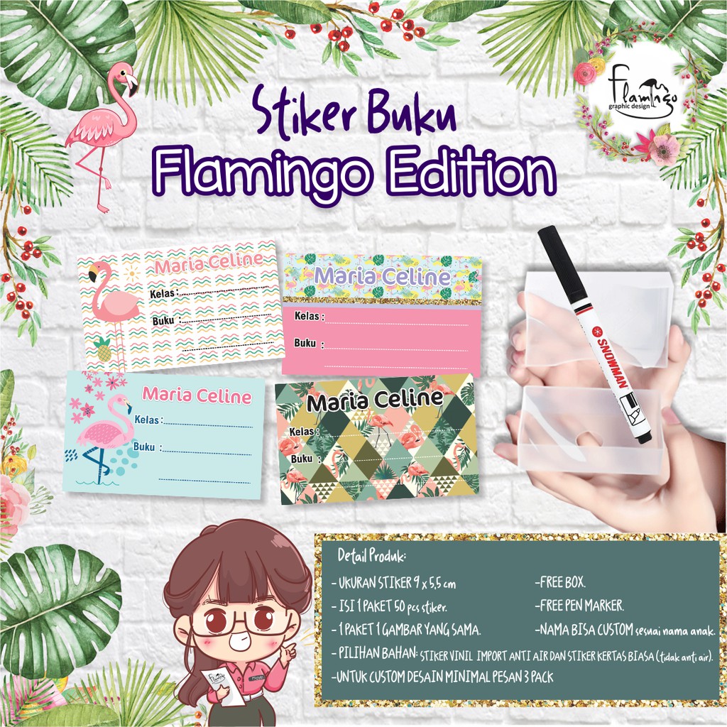 

STIKER LABEL BUKU SEKOLAH FLAMINGO EDITION