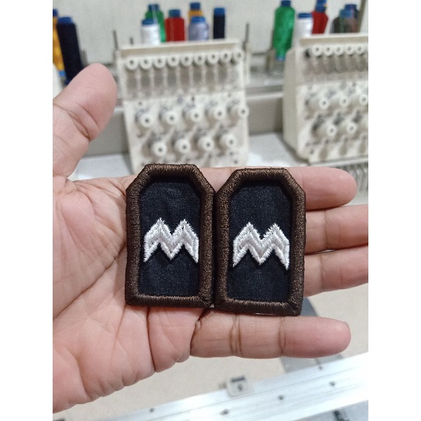 Bordir Timbul 3D Tanda Jabatan Pangkat Aipda