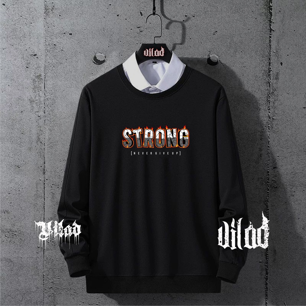 VASPLY Jaket Sweater Hoodie Crewneck Strong N.G.U Pria Wanita