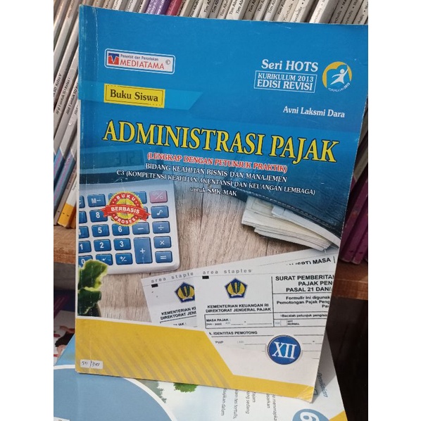 buku bekas ADMINISTRASI PAJAK untuk smk kelas xii MEDIATAMA