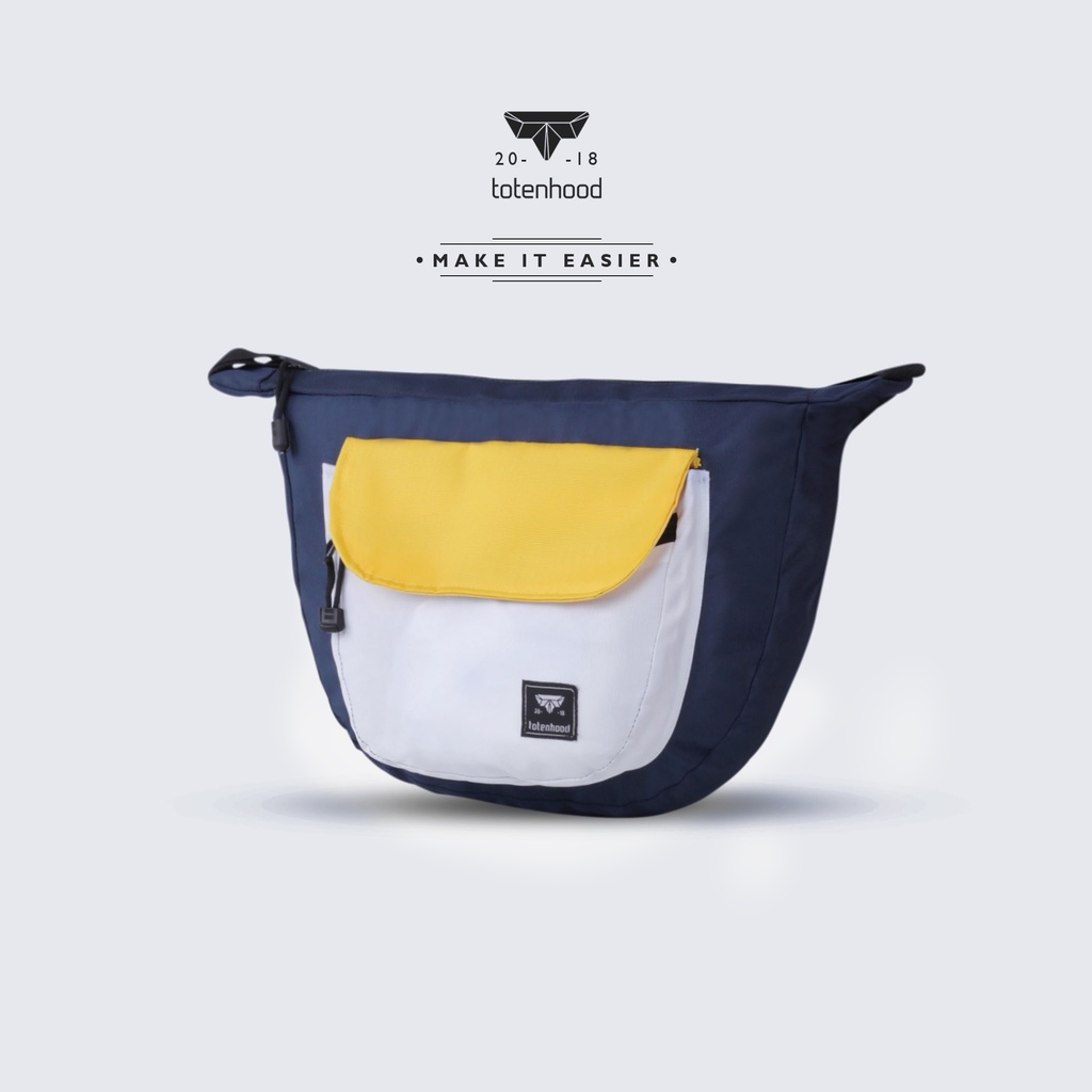 Sling Bag Pria Style Navy Putih/Tas pria Terbaru/Tas Selempang