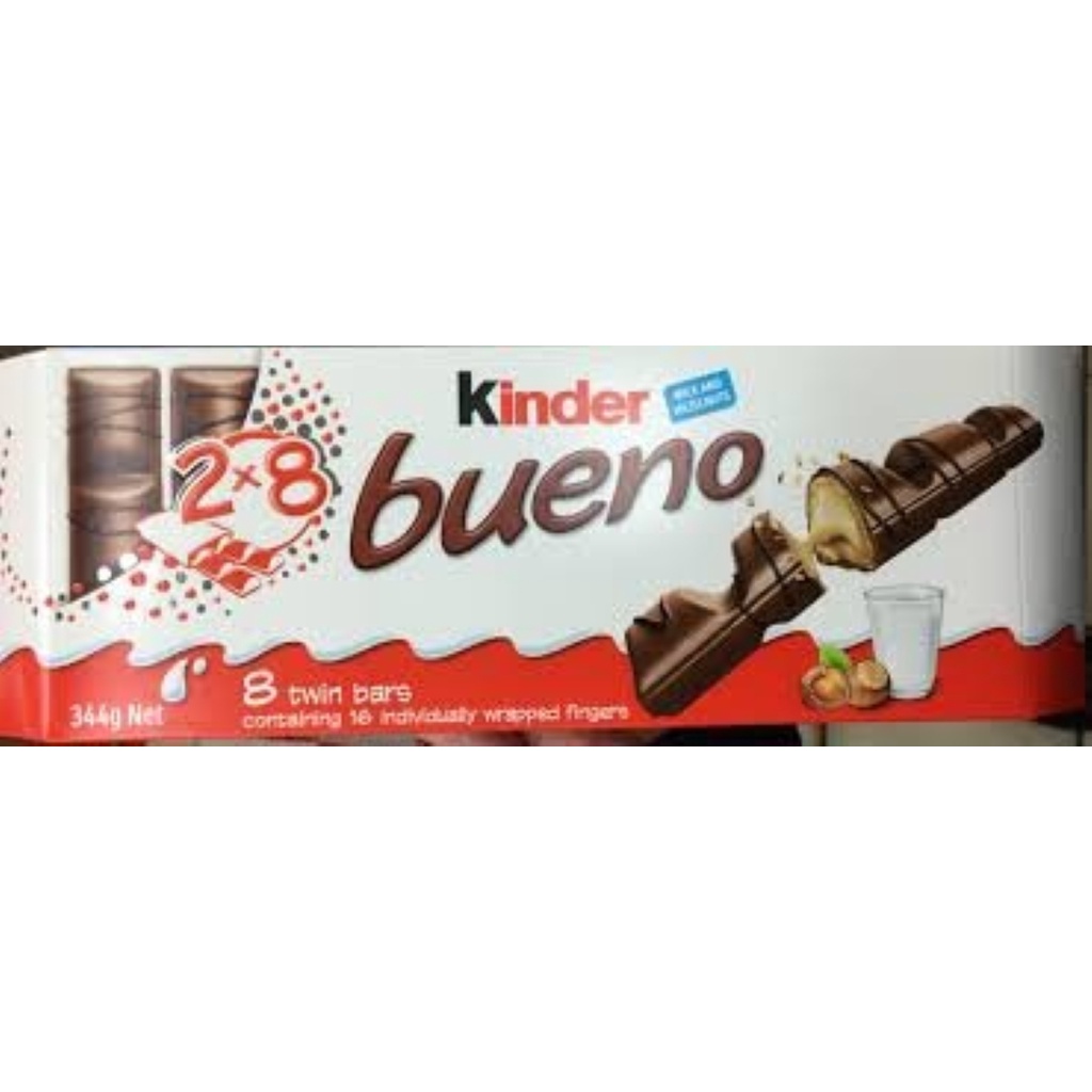 KINDER BUENO MAXI HAZELNUTS 2 X 8 BAR 344gr