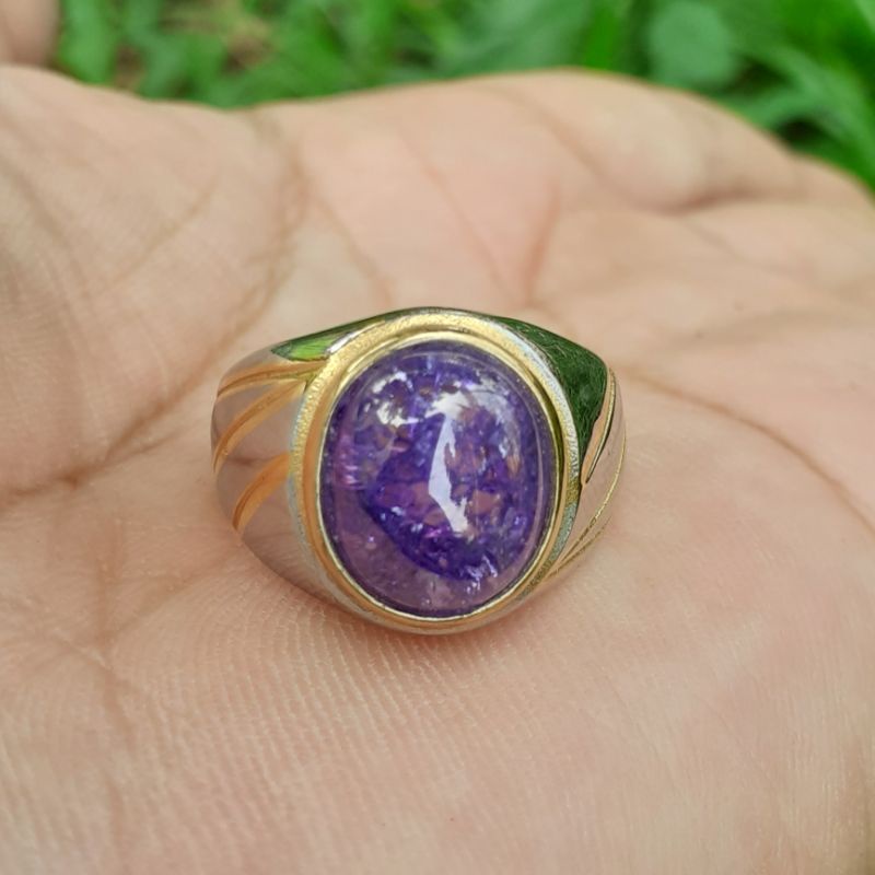 Cincin Batu Pecah Seribu Kecubung Minimalis