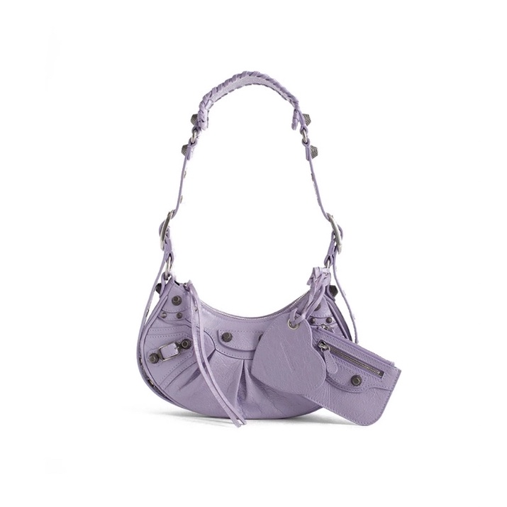 Balenciaga LE CAGOLE XS LILAC CROCO