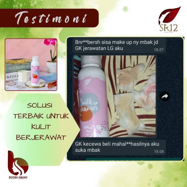 Milk Cleanser SR12 - Pembersih Make Up - Ampuh Angkat Kotoran dan Minyak di Wajah