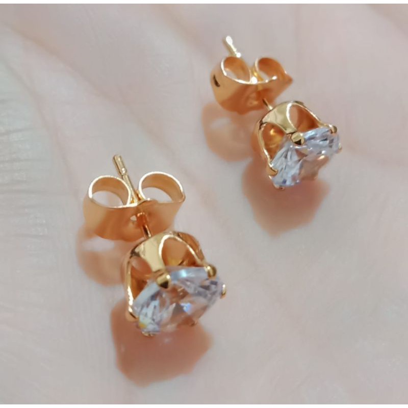 Anting tusuk giwang mata satu gold