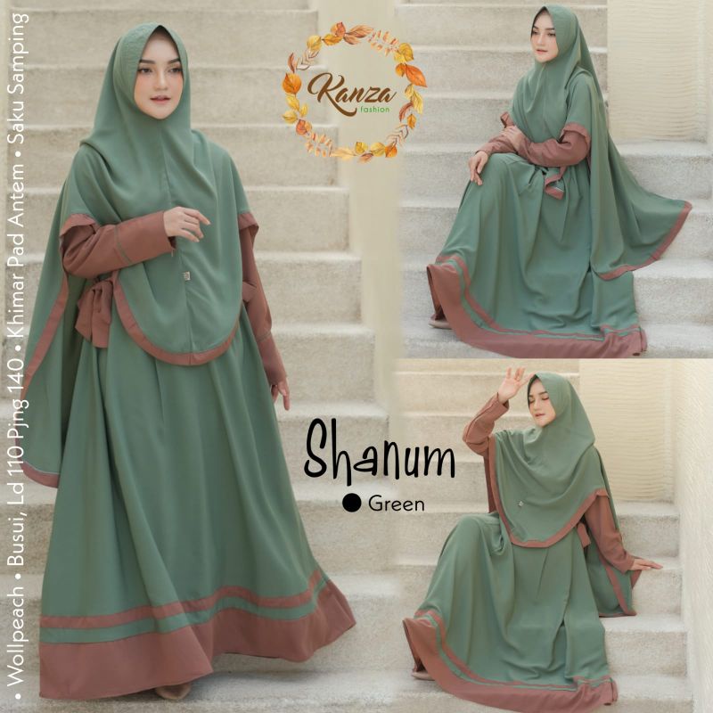 Baju Gamis Shanum Syari Set Hijab
