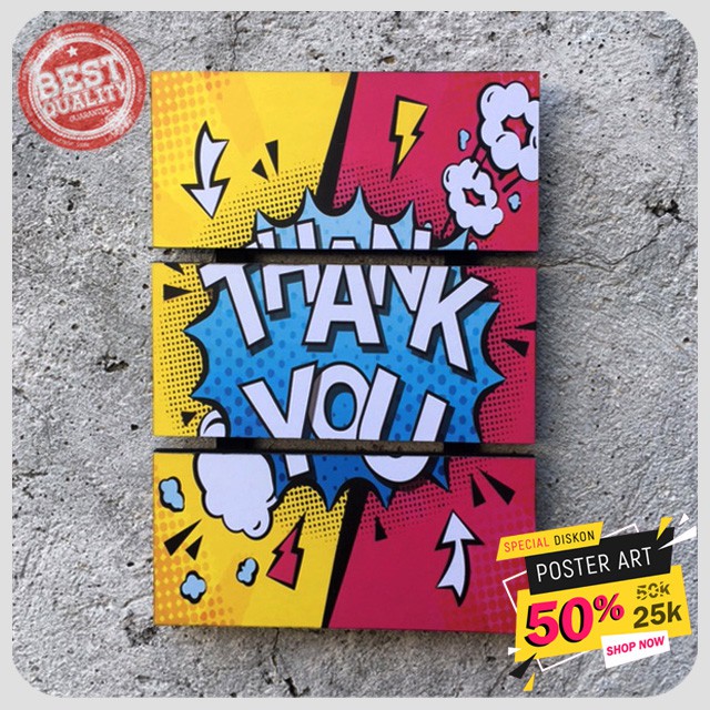 Hiasan dinding - Pajangan dinding - Poster Pop Art - Dekorasi dinding - Wall decor - 091941FHZ