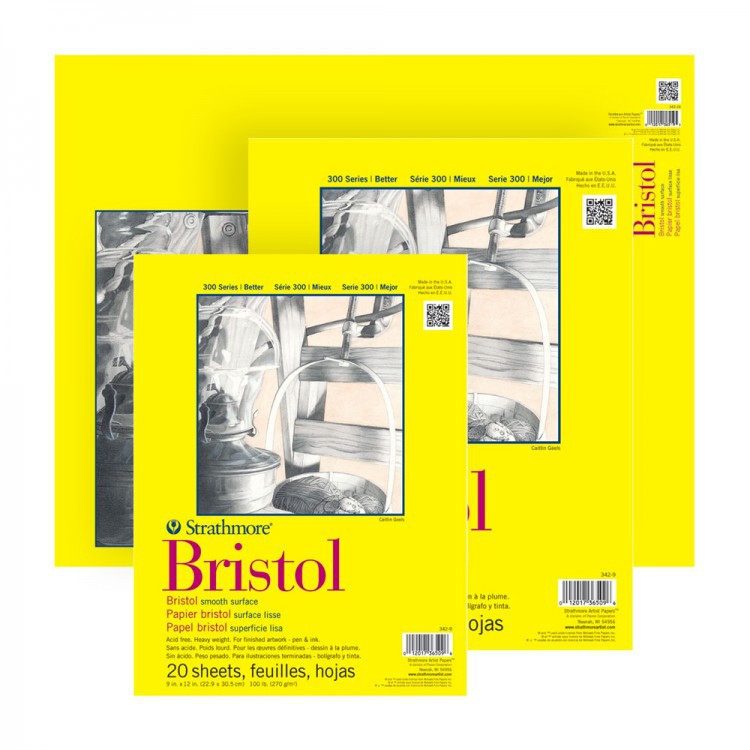 

Strathmore 300 Series Bristol Sketch Pads (Smooth / Vellum)