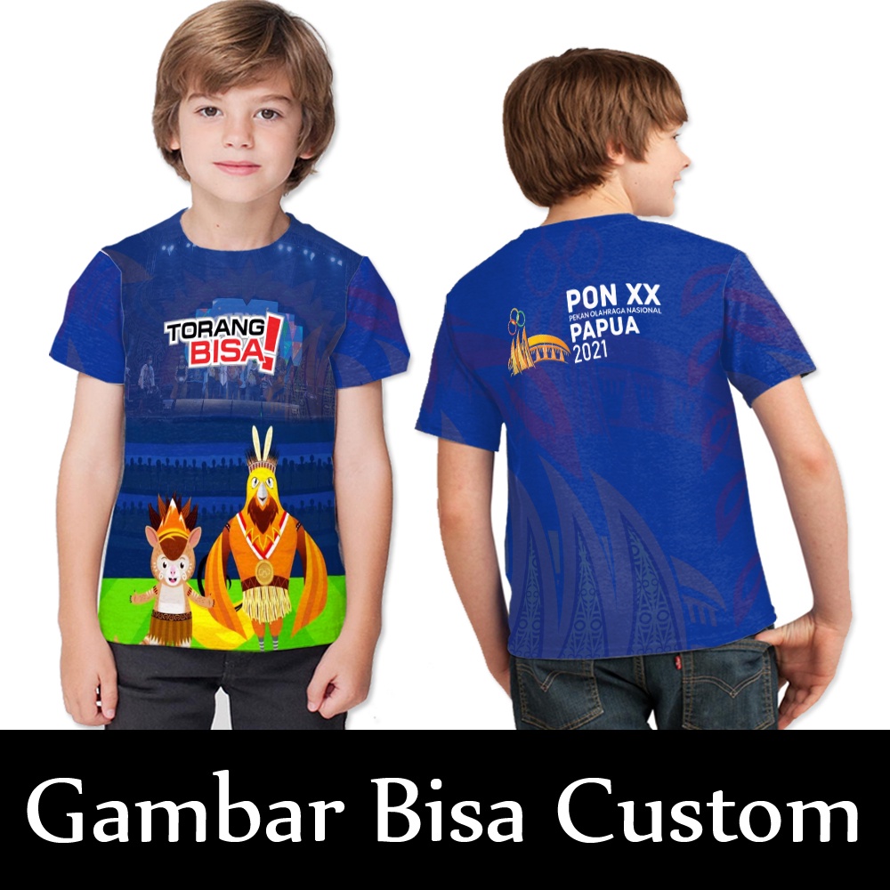 PON XX Papua 2021 / Kaos Anak PON XX Papua 2021 Torang Bisa Fullprint BISA COD