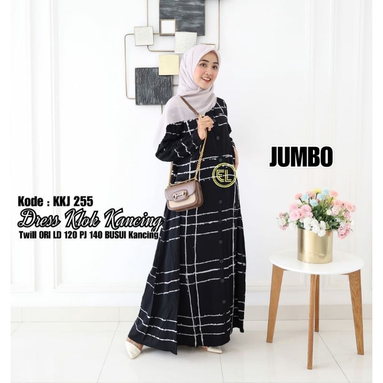 motif baru gamis twill ori batik elzhaf KKJ 225