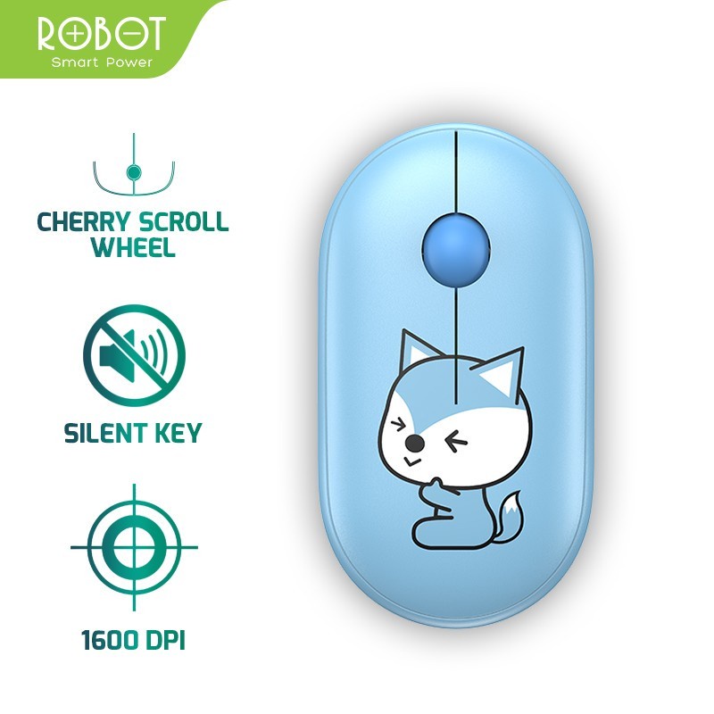 ROBOT M230 MOUSE WIRELESS LUCU IMUT SILENT CLICK Stylish