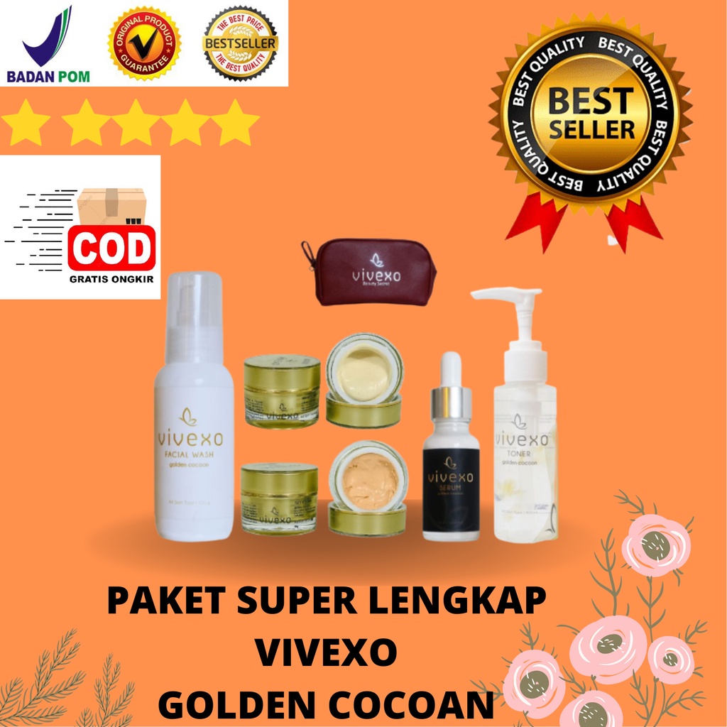 VIVEXO PAKET WHITENING GLOWING SUPER LENGKAP EXCLUSIVE KRIM WAJAH BPOM CREAM GLOWING AMAN BUMIL |COD