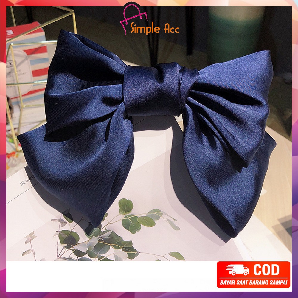 ~COD~DO-C160 Ikat Rambut Pita Besar Kuncir Rambut Hairband Aksesoris Wanita Kunciran Rambut Korea-7