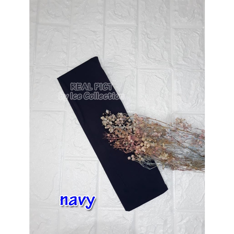 PREMIUM MANSET Tangan Sambung Punggung Kaos Rayon Anti Melorot Balero Bolero Mangset Iner Inner-Navy