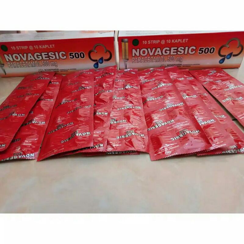 Novagesic parasetamol per strip isi 10 tablet/ demam/ sakit kepala