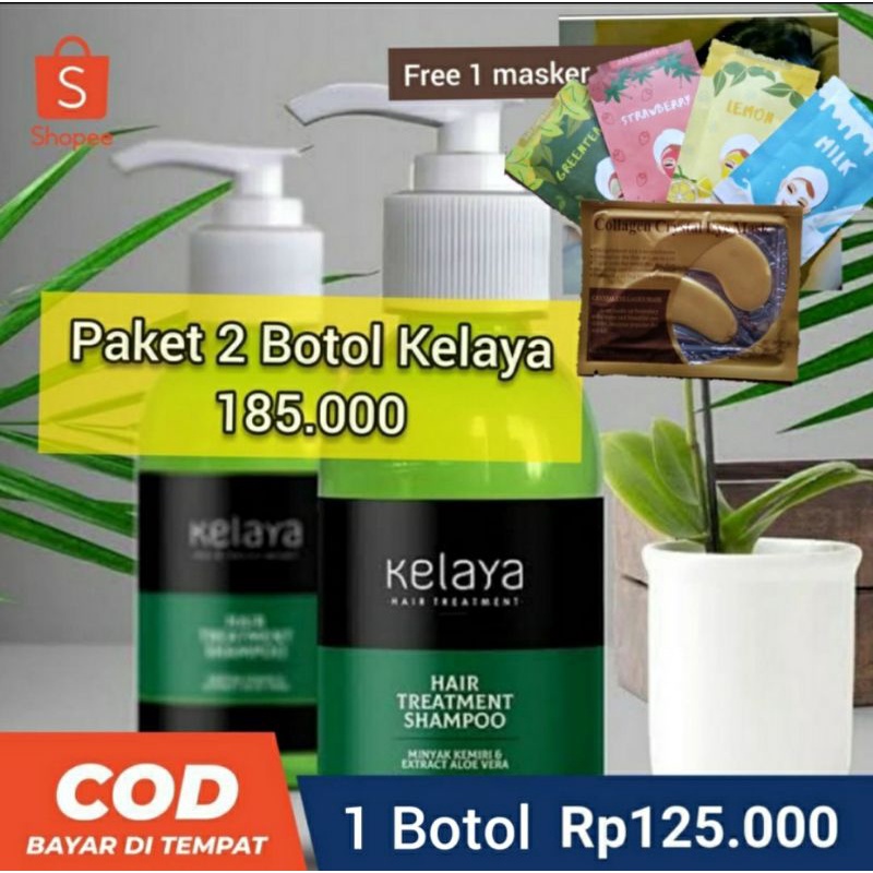 [FREE MINIGOLD] KELAYA SHAMPOO / Shampo Penumbuh Rambut Botak Rontok Hilang