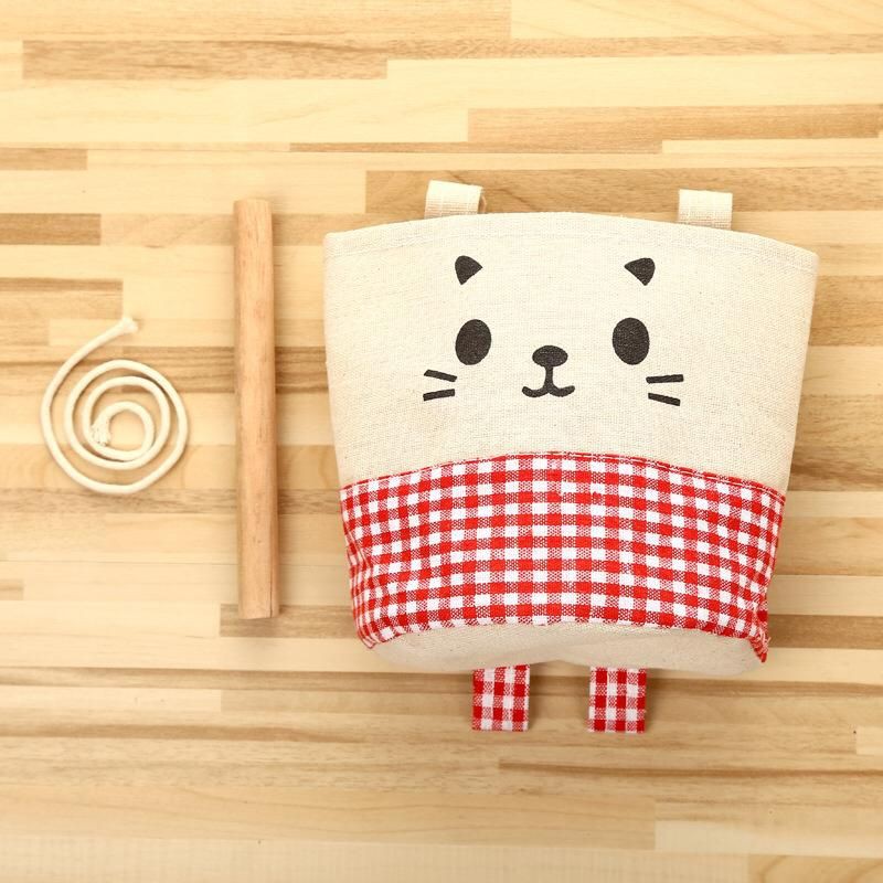 storage bag hanging motif kucing /kantong penyimpanan gantung