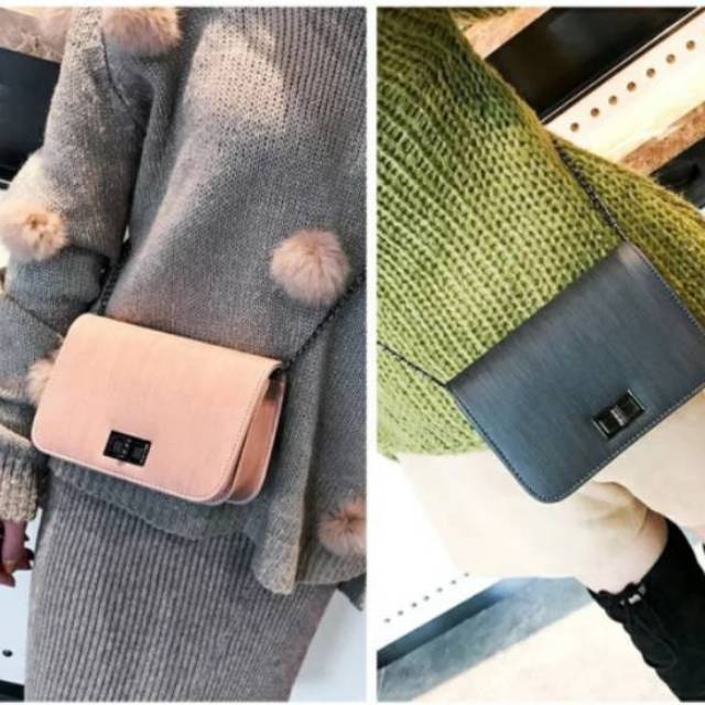 (BELI 3 GRATIS 1 POUCH) \ud83d\ude0d\ud83d\udca5Taspopo 323 Slingbag Kekinian Model Baru Murah Kualitas Tebal Import