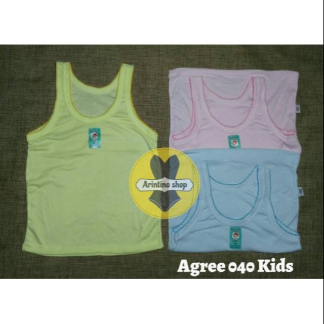 Singlet Anak Agree Kids 040 Warna Cewek &amp; Cowok | Kaos Dalam Anak Balita |pt