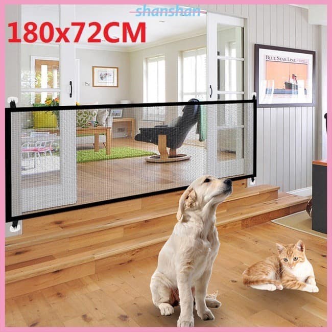 Portable Folding Safety Magic Gate Guard Mesh Safe Fence Net for Pets