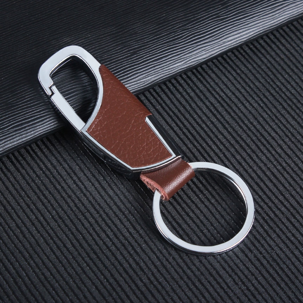 Kulit Logam Alloy Mobil Styling Car Keyring Keychain Gantungan Kunci Key Ring Aksesoris