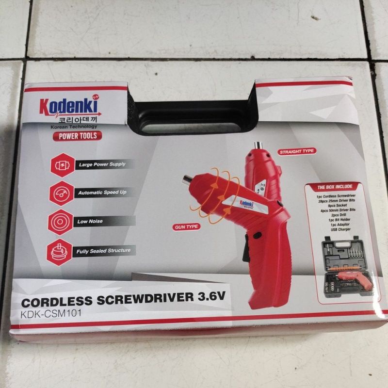 KODENKI cordless screw driver / mesin bor cordless screw driver kodenki