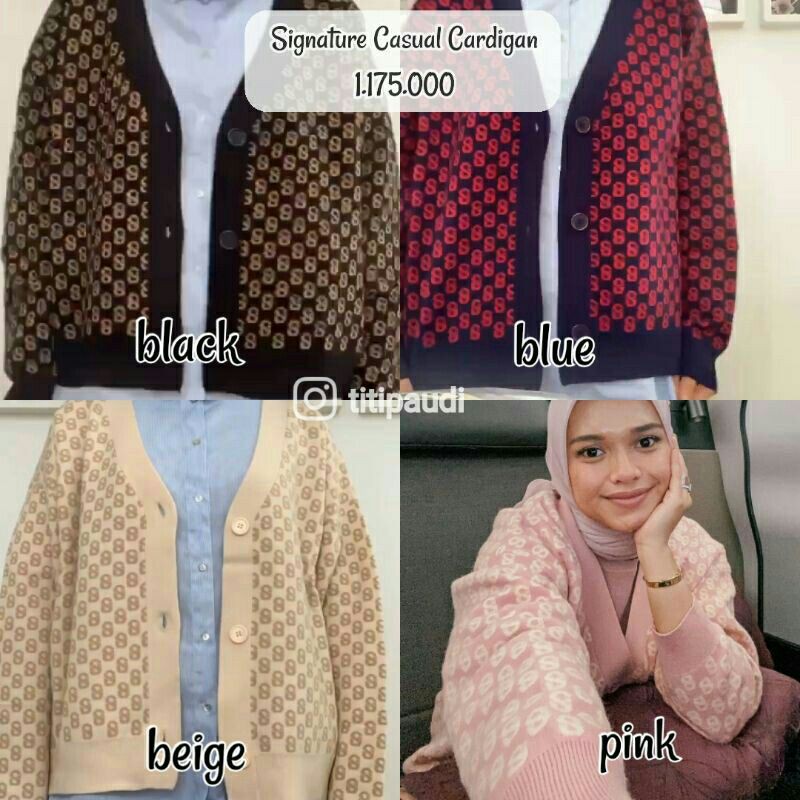 Benang Jarum Cardigan ButtonScarves Original