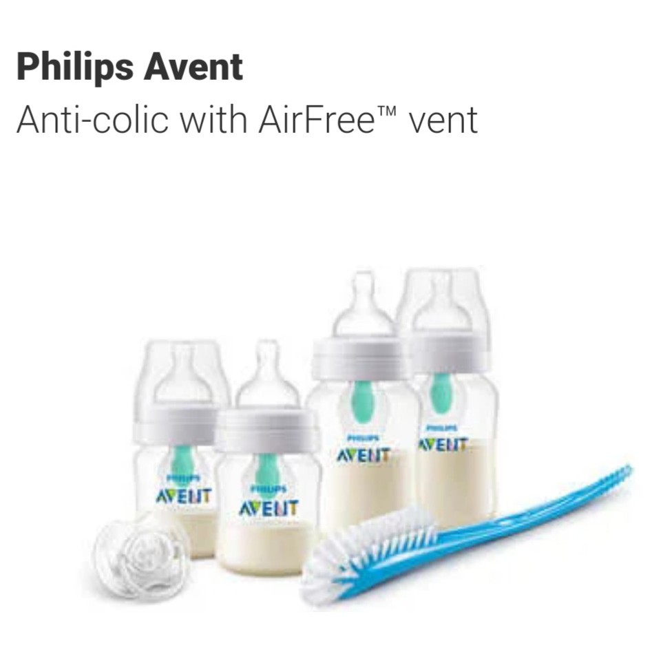 Botol Susu Philips Avent Wideneck Newborn Baby Bottle Airfree Vent Anti Colic / Anti sedak air free