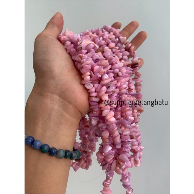 krikil Batu alam mix purple pearl 1,5cm manik aksesori craft glos ungu